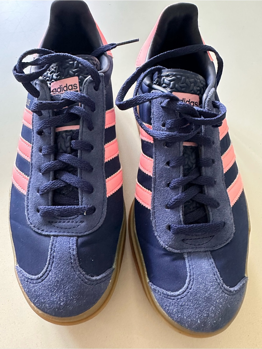adidas Navy and Pink Low-Top Sneakers